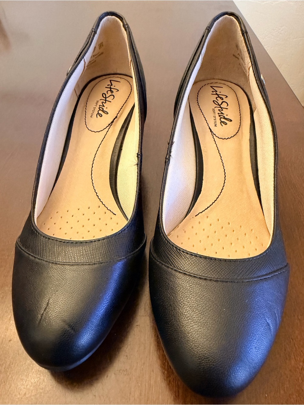Life Stride Black Women's Slip-On Wedges